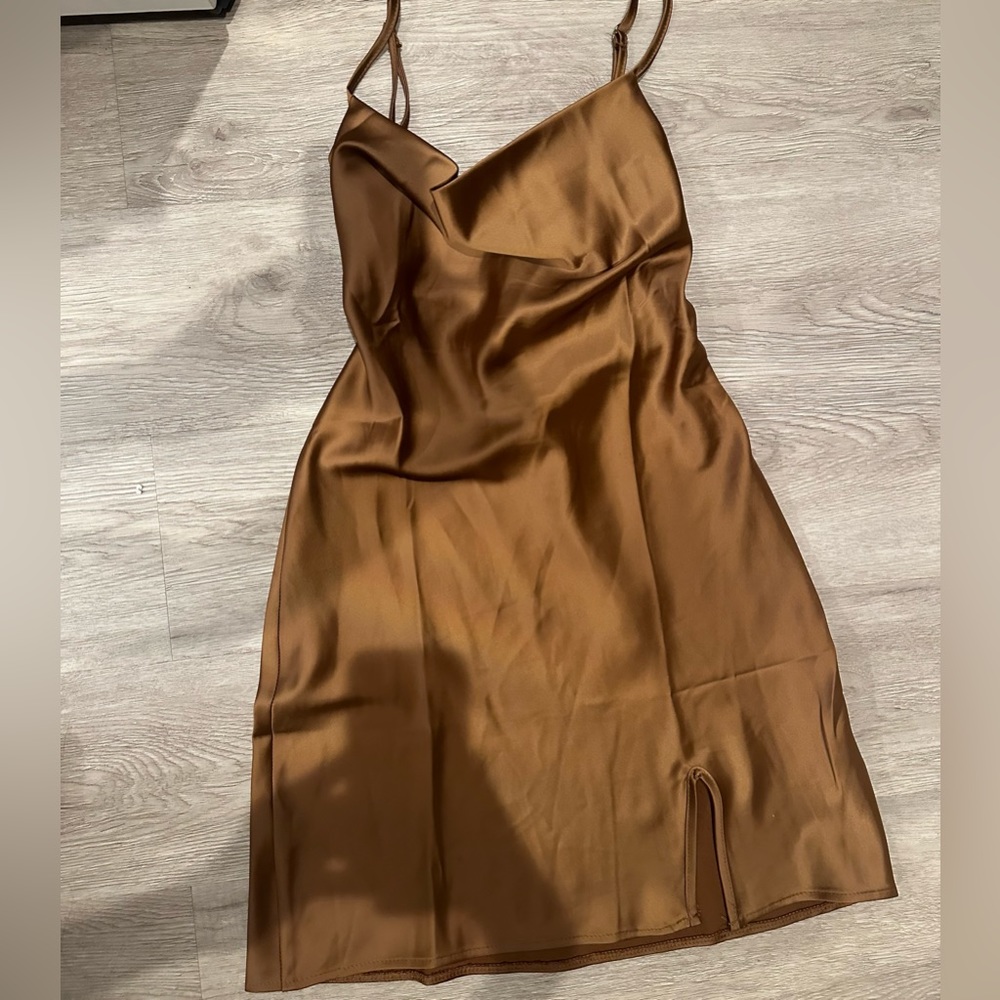 Solid Tie Backless Cami Dress